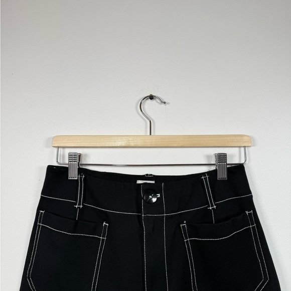 Anthropologie The Colette Contrast-Stitch Cropped Wide-Leg Pants Size 29 - Picture 4 of 6